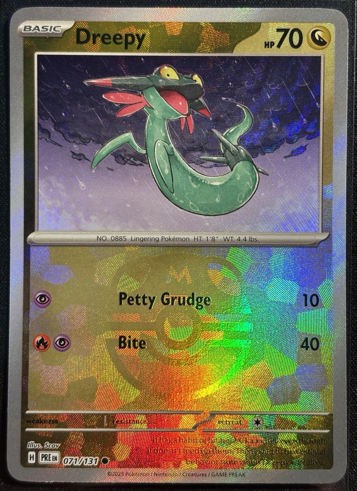 Dreepy 071/131 - Master Ball Reverse Holo Pokemon TCG Prismatic Evolutions - LP