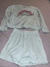 Justice Girls PJ Set Long sleeve Size L 12/14