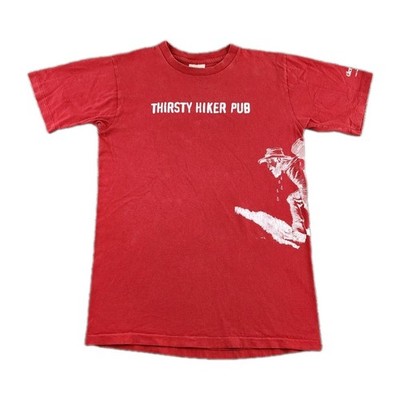VINTAGE Thirsty Hiker Pub Shirt Mens Medium Glenghorm Beach Resort CA Adult A30
