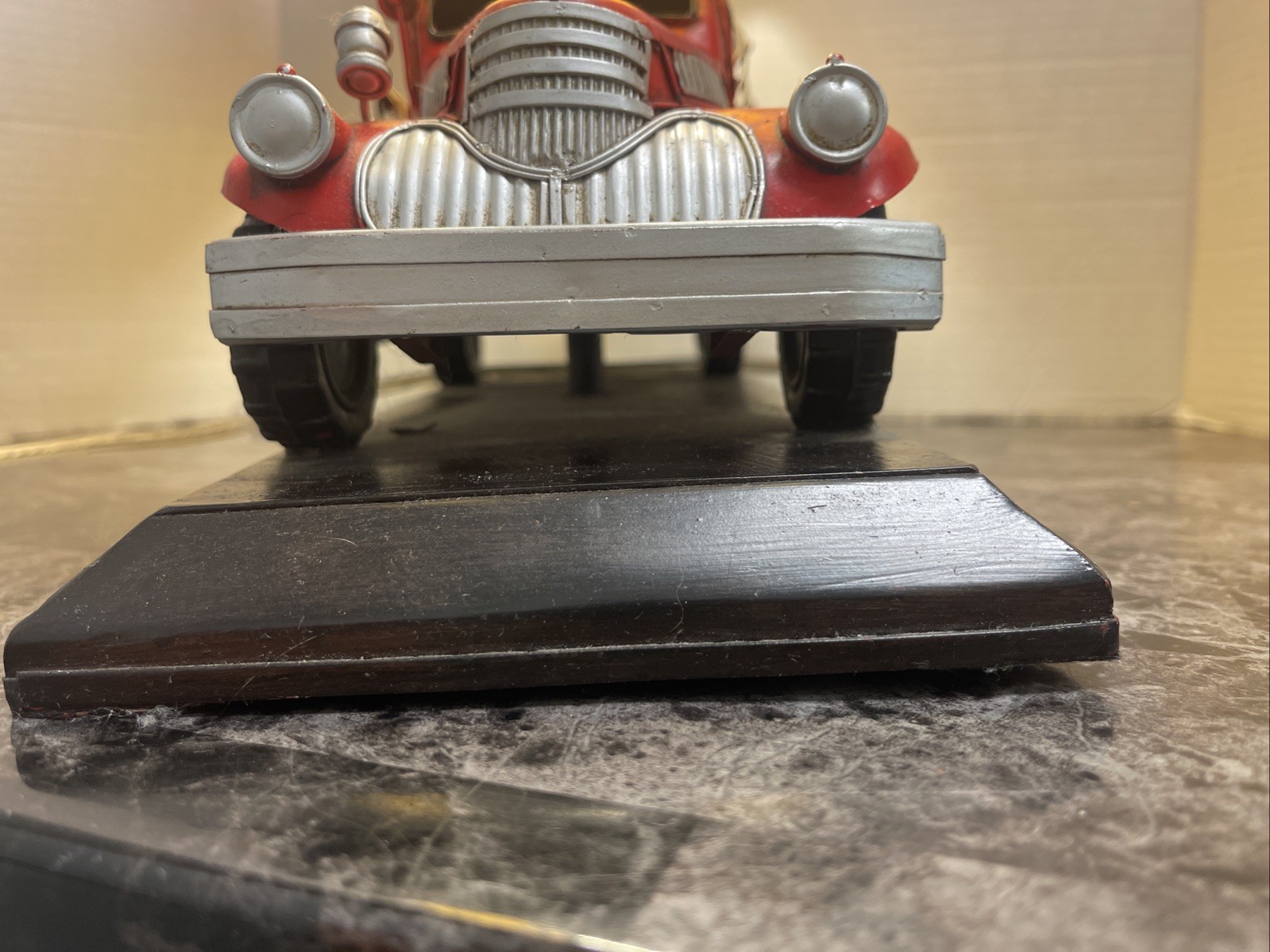 Pottery Barn Kids Tin  Fire Truck Engine  Lamp RARE