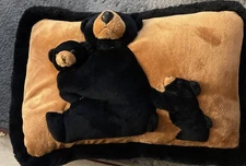 Stuffed Bear 3D Momma And Baby Bear Rectangle Accent Pillow