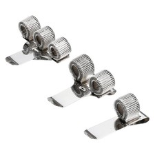 3Pcs Pen Holder Clip, Metal 3 Types Loop Pen Clip Holder, Silver Tone