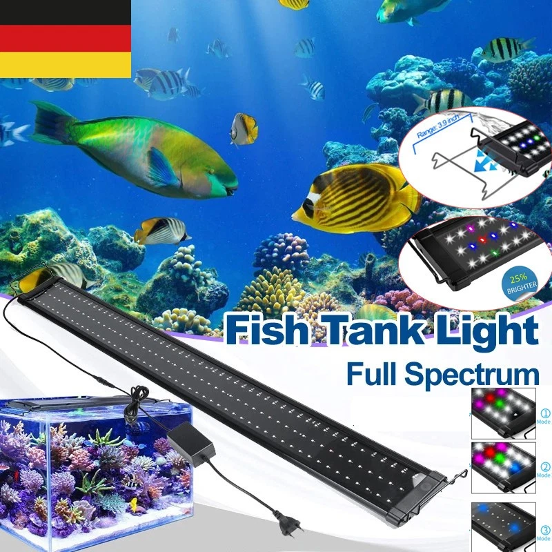 30-115cm LED RGB Aquarium Beleuchtung Lampe Vollspektrum Aufsetzleuchte Licht - Bild 2 von 4