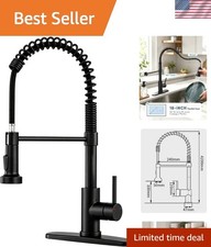 Kitchen Faucet with Pull Down Sprayer Matte Black