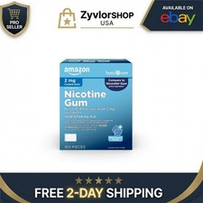Nicotine Polacrilex Gum 2 mg Ice Mint Flavor Smoking Cessation 160 Count