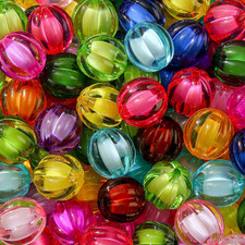20Mm Acrylic Beads 100Pcs Chunky Bubblegum Bead Bulk Mixed Color Opaque Beads...