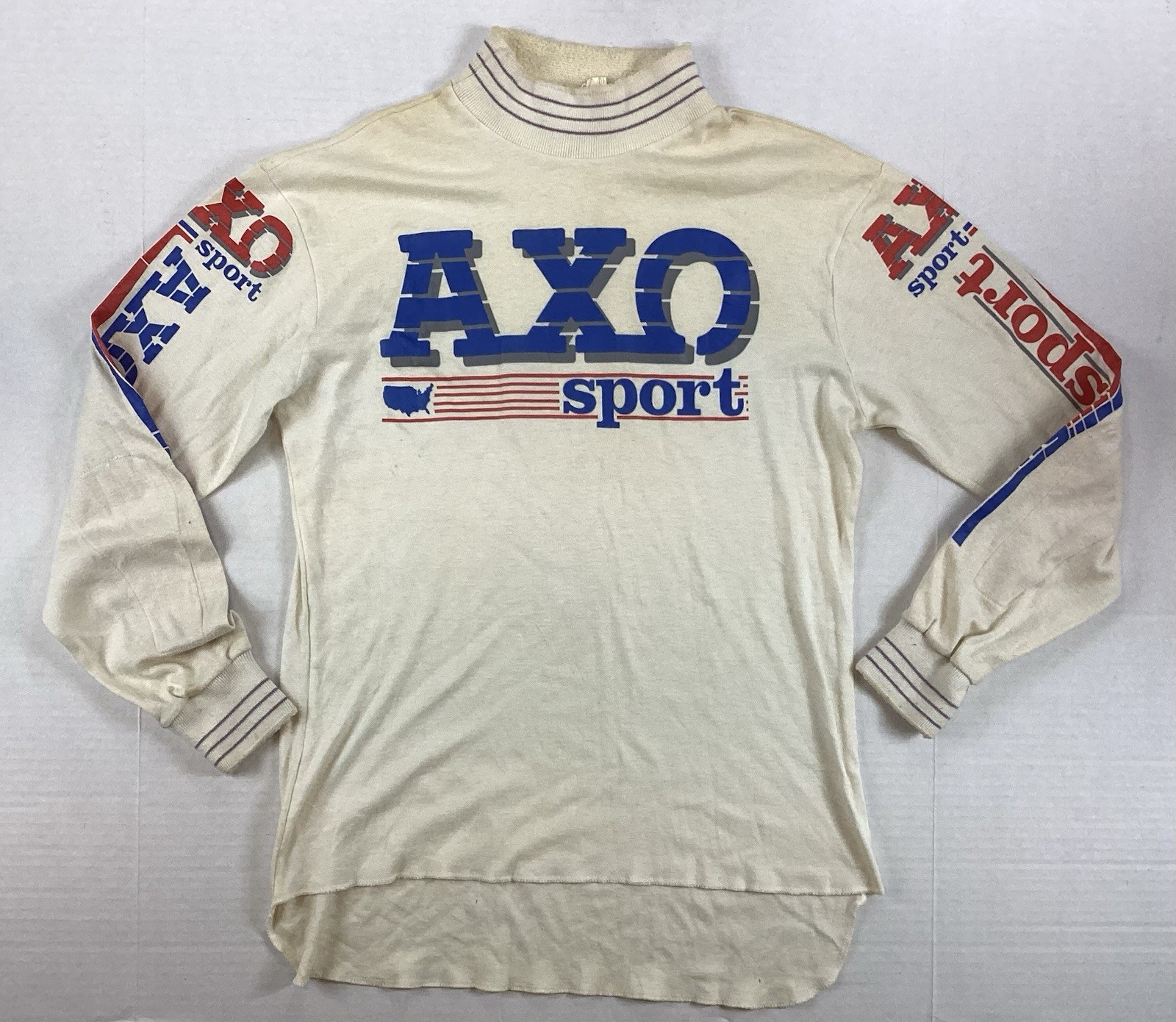 Vintage AXO Sport Shirt Long Sleeve Thermal Jersey Motocross Racing USA 80’s