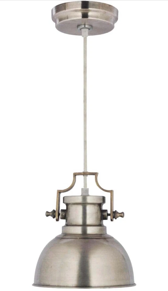2 Kenroy Home Nautilus Light Pendant Antique Nickel Nautical Modern Industrial - Image 3 of 4