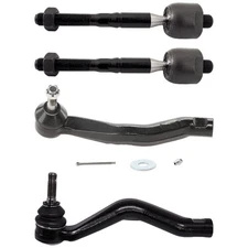 Set of 4 Tie Rod Ends Front Driver & Passenger Side Inner Interior Inside