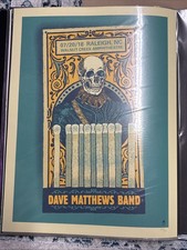 Dave Matthews Band Raleigh 2018 Poster Methane Walnut Creek 7/20 2018 SE MINT