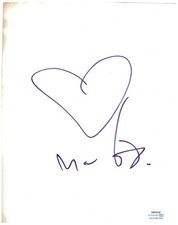 Moby Signed Heart Sketch Autographed 8x10 Heart Photo ACOA