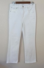 AYR Jeans Womens 32 White The Pop Straight Leg High Rise Stretch Casual Denim