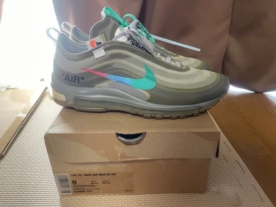 Off-White x Nike Air Max 97 Grey US 9 Sneakers, Rare, DS, Display Item - Photo 1/4