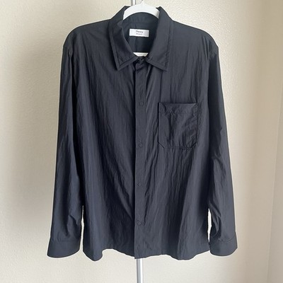 Theory Project Lucas Ossendrijver Feather Nylon Shirt Black Size L