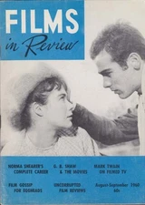 FILMS in REVIEW 8-9 1960 Norma Shearer G B Shaw Mark Twain on TV Cannes 1960
