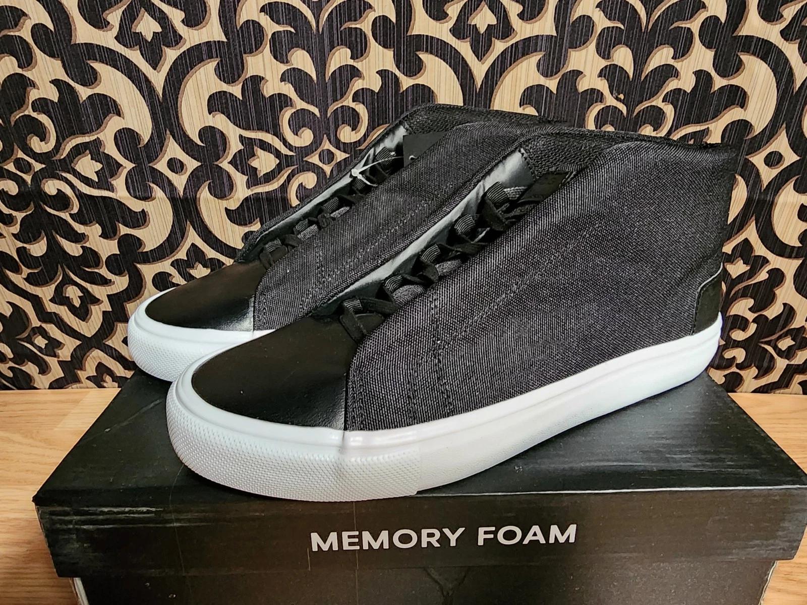 LONDON FOG LFM-DORANCE Black w/ Memory Foam CL30370M Men's Size 9 M