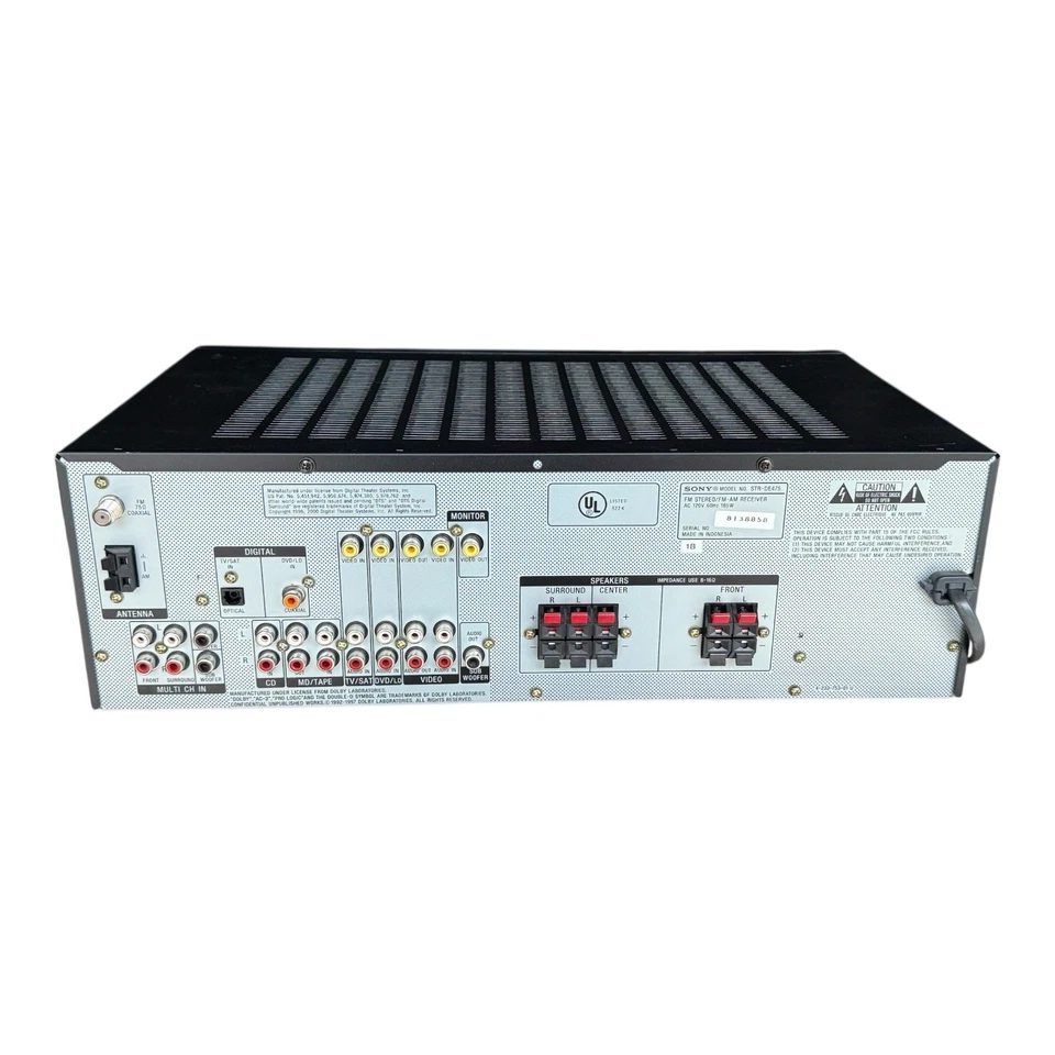 Sony STR-DE475 - Home Theater - Digital AV Stereo Receiver 5.1 Channel - Image 4 of 4