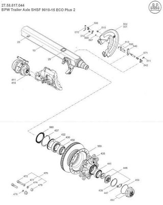 Cover, brake caliper BPW 09.801.07.52.0