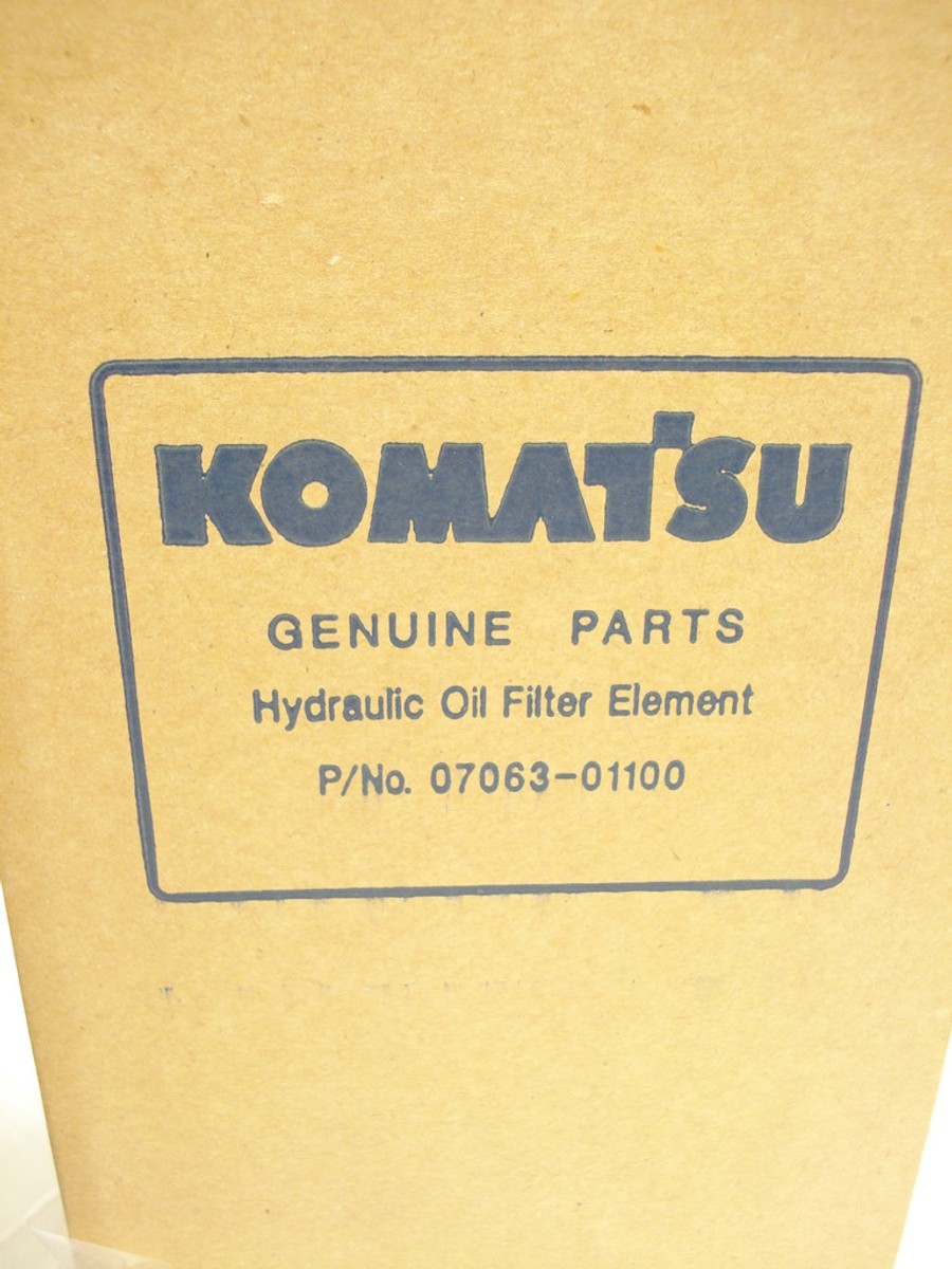 Case of 8 Genuine Komatsu 07063–01100 Hydraulic Oil Filter Element