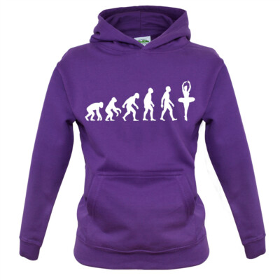 Evolution of Man Balletttänzerin - Kinder Hoodie Tanzende Ballerina Tanzballerina
