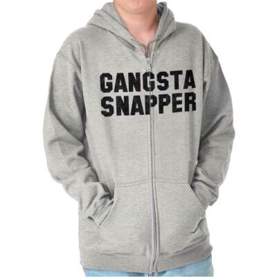 Gangsta Snapper Funny Photgrapher Joke Gift Sweatshirt Zip Up Hoodie Men Women