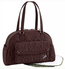 Vera Bradley Bowler Baby Diaper Bag Espresso Microfiber NEW 125 W Changing Mat