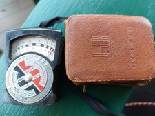 Vintage DEJUR Light Exposure Meter Amsco ASA With Brown Leather Pouch