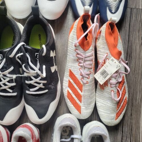 Adidas Nike Under Armour Bundle Of 9 Sports Baseball & Football Men's CLEATS Lot - Picture 4 of 24