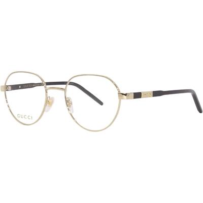 Gucci Men's Eyeglasses Gold Plastic/Metal Round Frame Demo