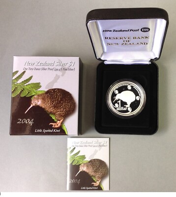 New Zealand - 2004 to 2019 Silver $1 Proof Series Coins- Kiwi