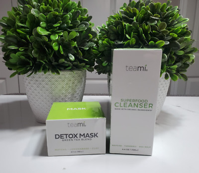 Teami  Detox Green Tea Clay & Superfood Cleanser   Sealed In Box ~ Lot of 2 New