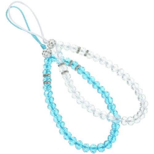 2 Pcs Handyriemen Lanyard Mit Perlen Kristallphone -Telefonkette - Zdjęcie 5 z 12
