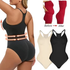 Women Tummy Control Firm Full Body Shaper Bodysuits Racerback Shapewear Tank Top