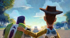 Disney Pixar Toy Story Buzz & Woody Painting 11" x 17" Collector's Movie Poster