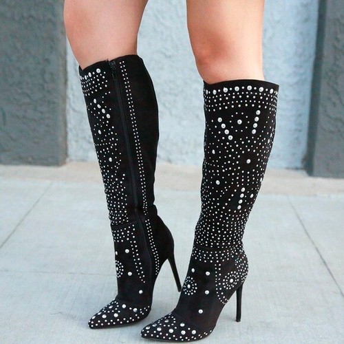 NEW SHOEDAZZLE BLACK Bedazzled stud 