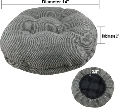 Machine Washable Round Bar Stool Covers - Water-Resistant, Anti-Slip, Set of 4 - Picture 4 of 9