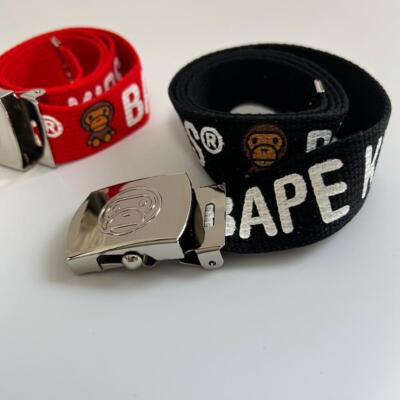 A BATHING APE BAPE KIDS BABY MILO BELT Red and black set New From