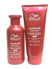 (2 PACK) Wella Ultimate Repair Shampoo & Conditioner Duo, 8.4 oz & 6.7 oz