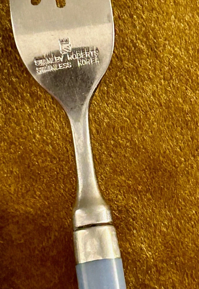 (6) Tenedores para ensaladas STANLEY ROBERTS SPECTRUM ACERO INOXIDABLE PIZARRA AZUL Foto 4 de 4