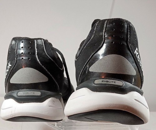 WOMEN'S REEBOK -ZIG LITE 3D FUSE FRAME 8.5 BLACK + WHITE RUNNING TENNIS SNEAKER - Picture 5 of 11