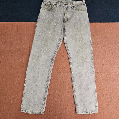 As is* Y2K The Gap Work Force Black Acid Wash Denim Jeans Made USA 35x32 s6e