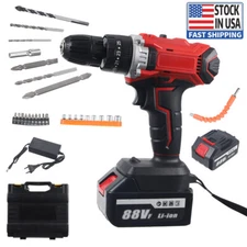 Impact Wrench with Two Batteries, Accessories & Plastic Storage Box