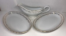 Beurriers & Saucière En Porcelaine Fine Extra Blanche Signée M & S