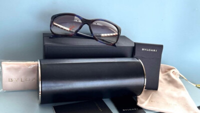 Bvlgari 8155 5339/8H Square Blue Red Violet Fantasy Sunglasses