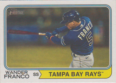 2023 Topps Heritage B/B - Tampa Bay Rays - #21 Wander Franco (RC) - NM/M