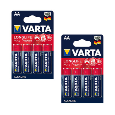 2 x Varta Longlife Max Power AA 1,5V LR06 Alkaline 4er Blister