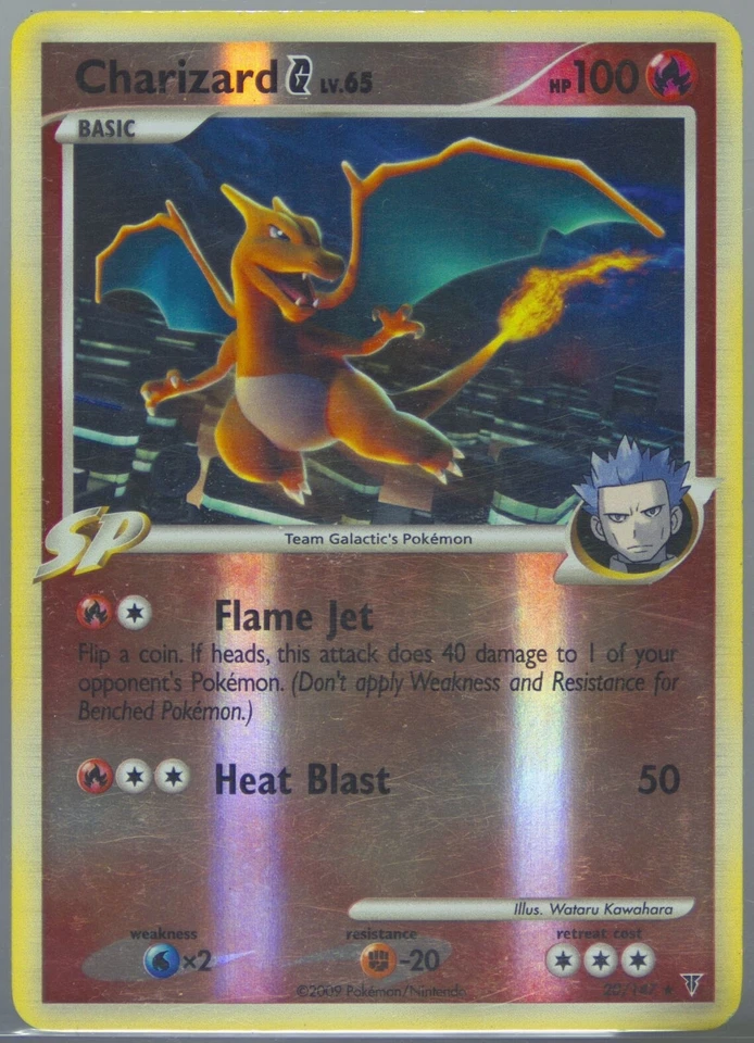 #20 CHARIZARD G REVERSE FOIL 2009 Pokémon PLATINUM SUPREME VICTOR PSA 5 - Image 3 of 3