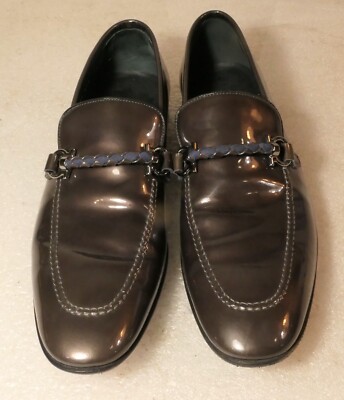 SALVATORE FERRAGAMO 35VF 75440 Q19 7.5 D BRONZE PATENT  display picture 2
