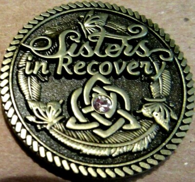 Sisters women IN RECOVERY Bronze Alcoholics Anonymous AA Medallion coin ...