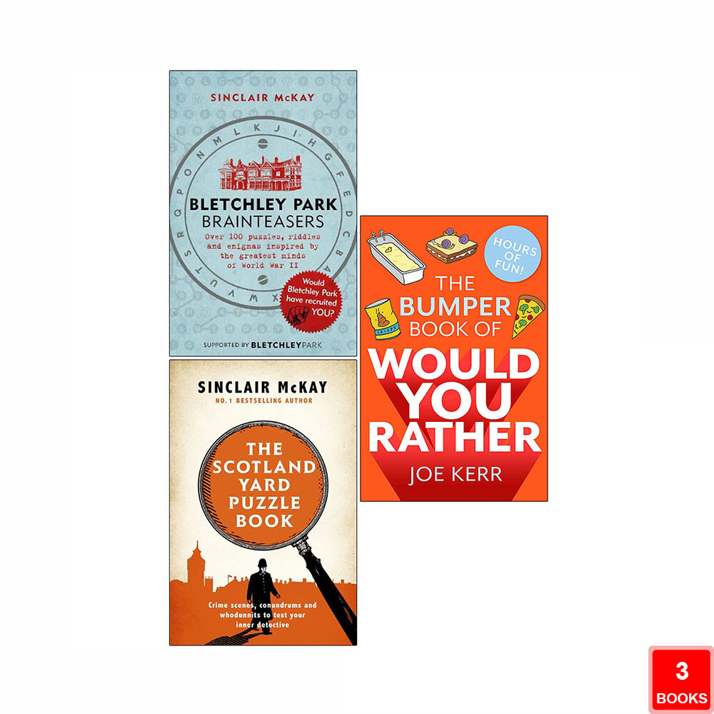 Bletchley Park, The Scotland Yard Puzzle Book, Would You Rather 3 Books Set NEW